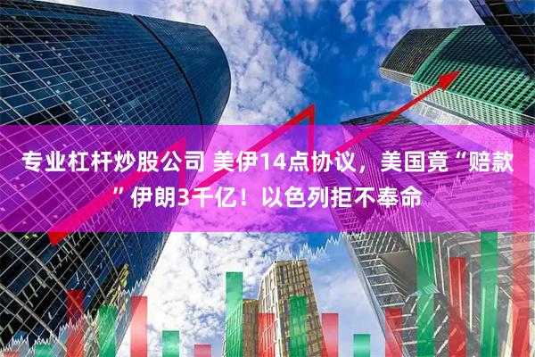 专业杠杆炒股公司 美伊14点协议，美国竟“赔款”伊朗3千亿！以色列拒不奉命